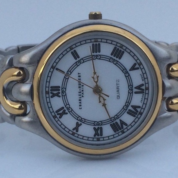 CHARLES HUBERT PARIS Women Watch Silver Gold Tone - Picture 3 of 8